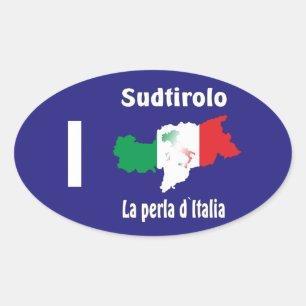 South Tyrol - Alto Adige - Italy - Italia Kleber Oval Sticker