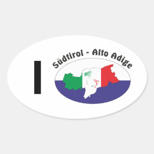 South Tyrol - Alto Adige - Italy - Italia Kleber Oval Sticker