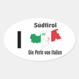 South Tyrol - Alto Adige - Italy - Italia Kleber Oval Sticker