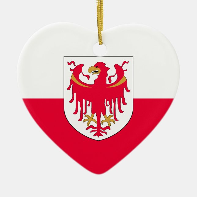 South Tyrol, Italy Ceramic Tree Decoration (Front)