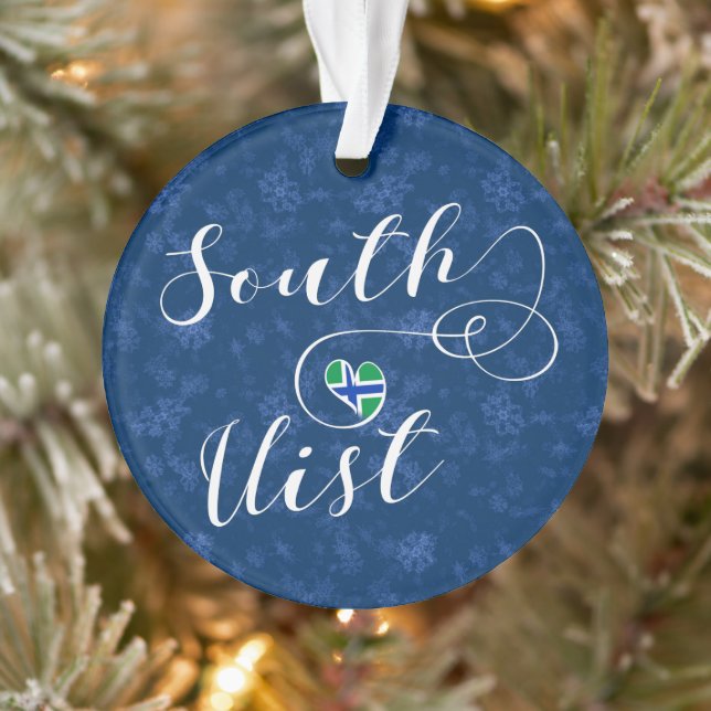 South Uist Flag Heart, Outer Hebrides Ornament (Tree)