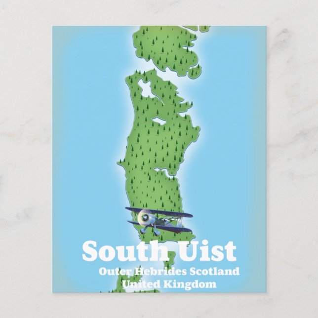 South Uist Outer Hebrides Scotland map Flyer (Front)