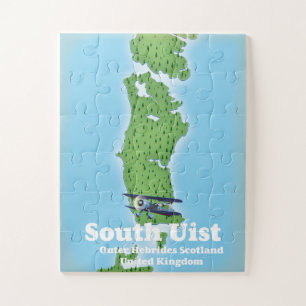 South Uist Outer Hebrides Scotland map Jigsaw Puzzle