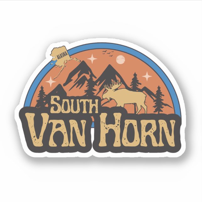 South Van Horn, Alaska Sticker (Front)