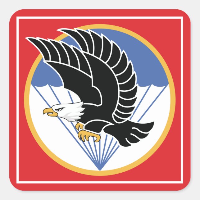 south vietnam airborne eagle square sticker (Front)