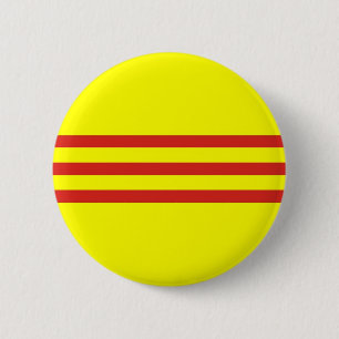 south vietnam ethnic flag 6 cm round badge