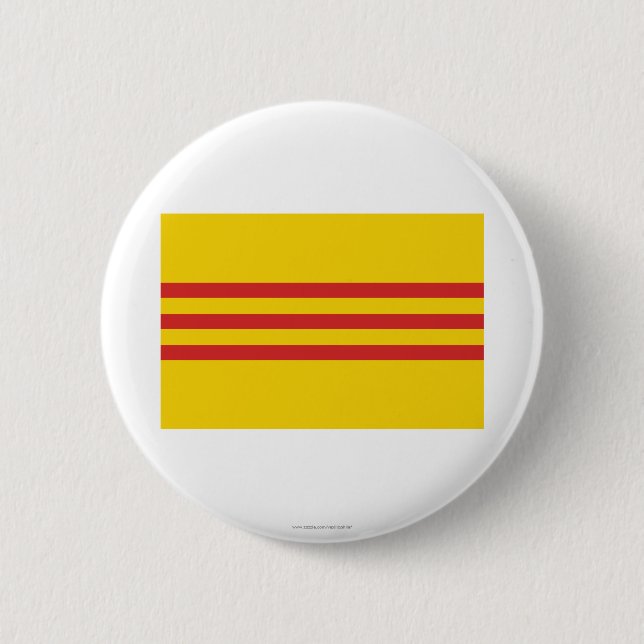 South Vietnam Flag 6 Cm Round Badge (Front)