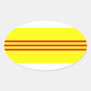 South Vietnam* Flag Oval Sticker