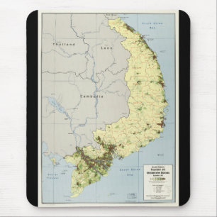 South Vietnam Map September 1972 Mouse Pad