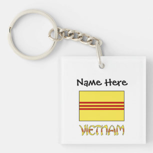 South Vietnam Vietnamese Flag Black Personalizatio Key Ring