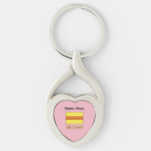 South Vietnam Vietnamese Flag Black Personalizatio Key Ring