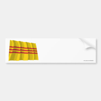 South Vietnam Waving Flag Bumper Sticker