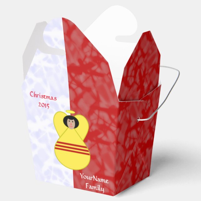 South Vietnamese Angel Flag on Red and White  Favour Box (Opened)