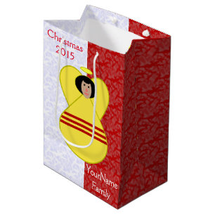 South Vietnamese Angel Flag on Red and White  Medium Gift Bag