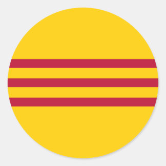 South Vietnamese Flag - Vietnam Cờ vàng ba sọc đỏ Classic Round Sticker