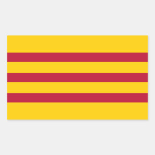 South Vietnamese Flag - Vietnam Cờ vàng ba sọc đỏ Rectangular Sticker