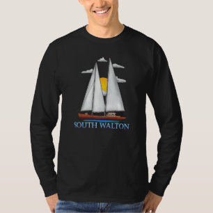 South Walton Coastal Nautical Sailing Sailor T-Shirt