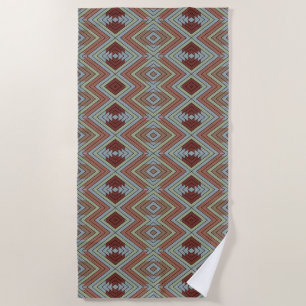 South West American Indian Style Patterned Art Beach Towel