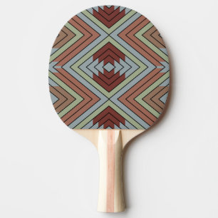 South West American Indian Style Patterned Art Ping Pong Paddle