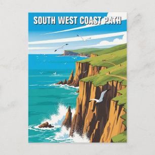South West Coast Path England Travel Postcard