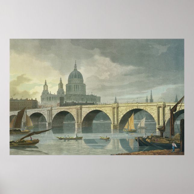 South West view of St Pauls Cathedral Poster (Front)
