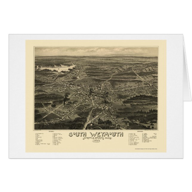 South Weymouth, MA Panoramic Map - 1885 (Front Horizontal)