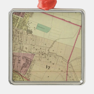 South Wheeling, fifth, sixth and eighth wards Metal Tree Decoration