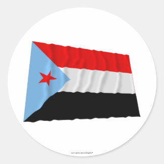South Yemen Waving Flag (1967-1990) Classic Round Sticker