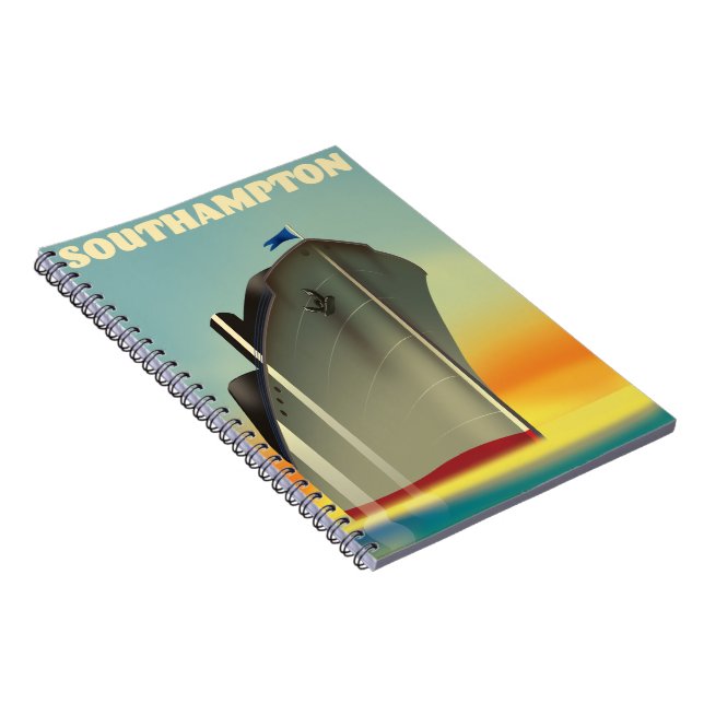 Southampton cruise liner travel poster notebook (Right Side)