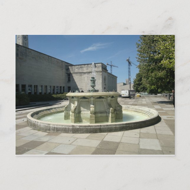 Southampton Library Fountain Postcard (Front)