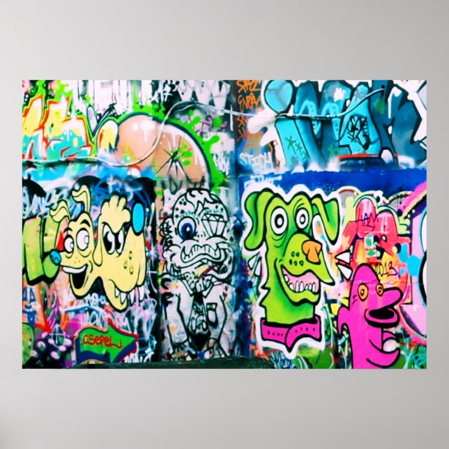 Southbank Graffiti - London Poster (Front)