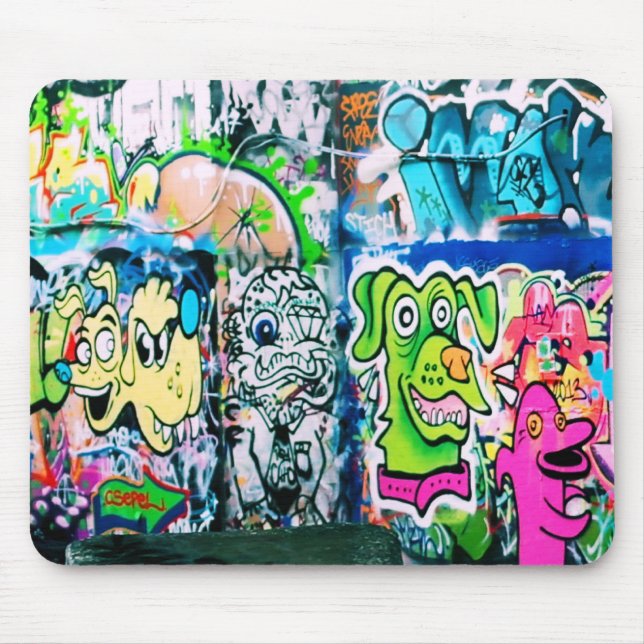 Southbank Skatepark Graffiti Mousepad (Front)