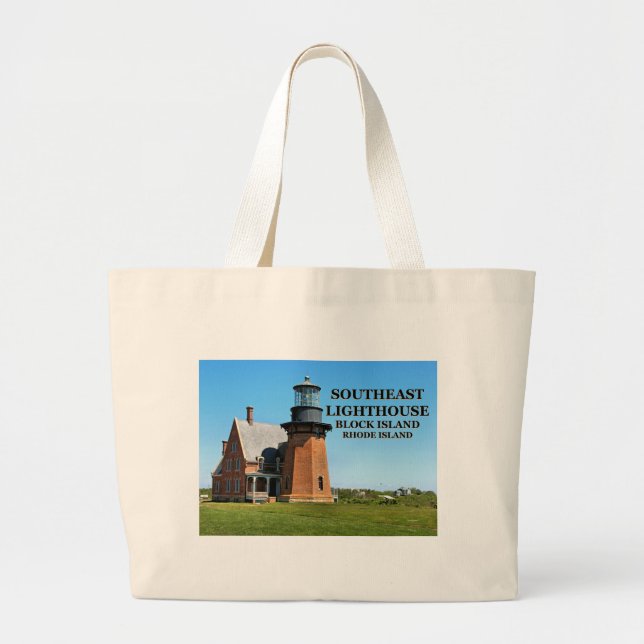 Southeast Lighthouse, Block Island RI Tote Bag (Front)