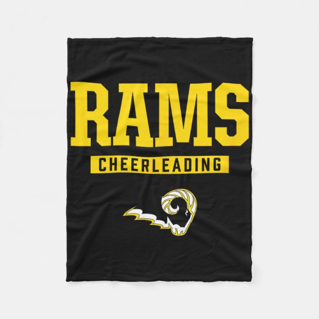 Southeast Polk Rams Logo Cheerleading Hs  Fleece Blanket (Front)