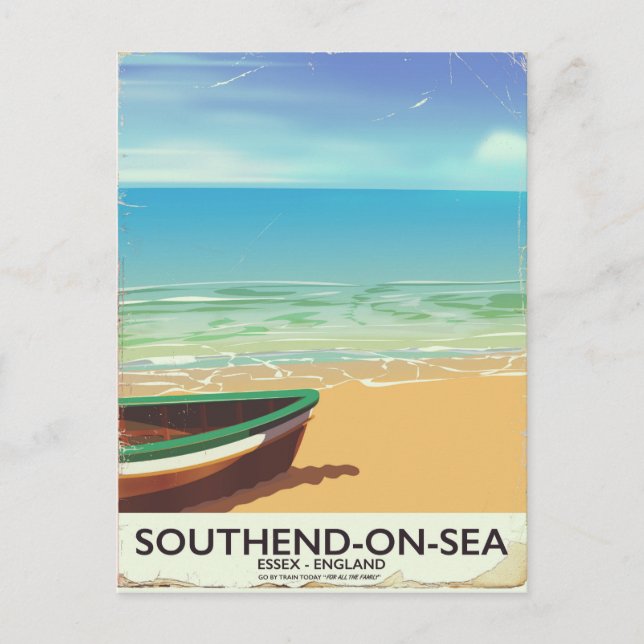 Southend-on-Sea, Essex Vintage travel poster Postcard (Front)
