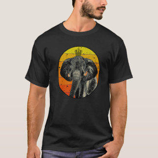 Southern African Ancient Elephant Silhouette Sunse T-Shirt