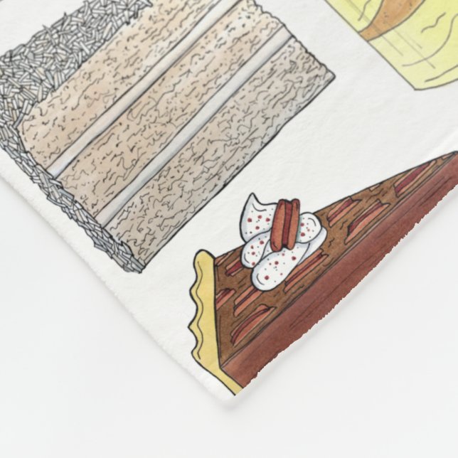 Southern Bakery Food Desserts USA American South Fleece Blanket (Corner)