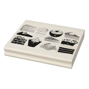 Southern Bakery Food Desserts USA American South Rubber Stamp
