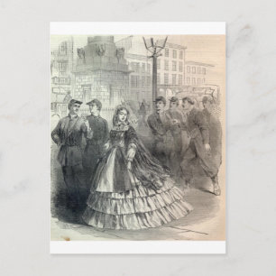 Southern belle, 1861 postcard