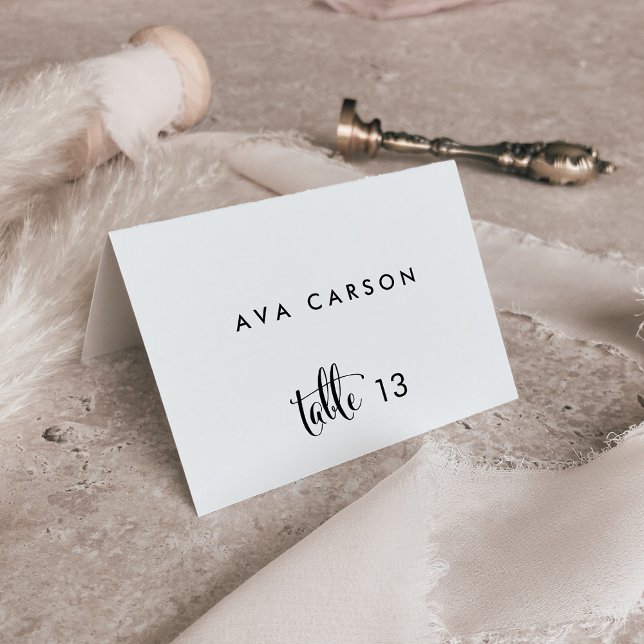 Southern Belle Calligraphy Wedding Escort Card (Creator Uploaded)