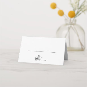 Southern Belle Calligraphy Wedding Place Card