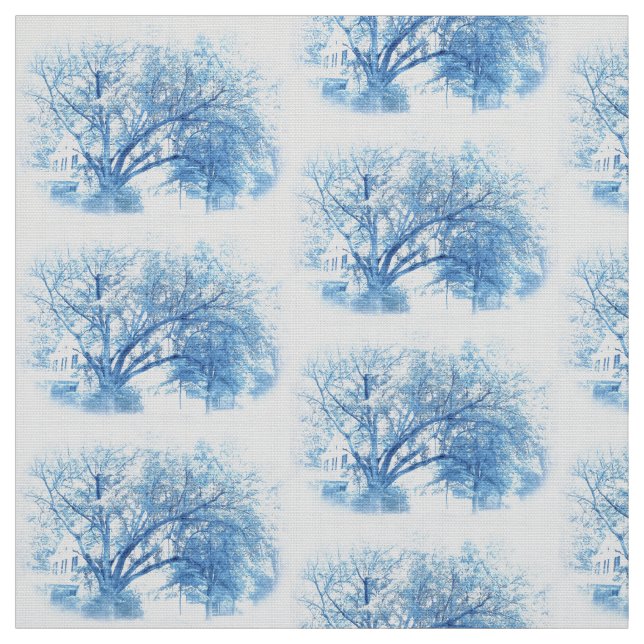 Southern Blue Oak Toile Fabric (Swatch)