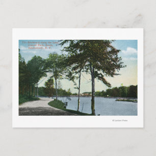 Southern Blvd View of Central Park and Lake Postcard