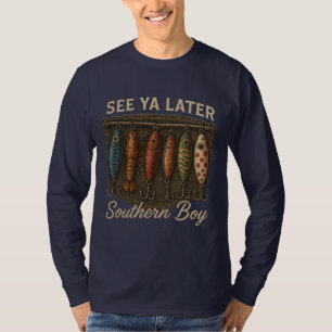 Southern Boy Fishing Rustic Hunting T-Shirt