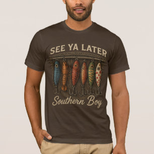 Southern Boy Fishing Rustic Hunting T-Shirt