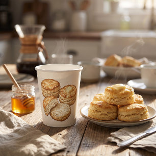 Southern Buttermilk Biscuits Food Illustration Paper Cups