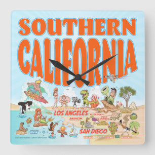 Southern California Acrylic Wall Clock