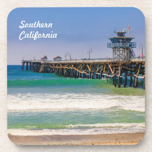 Southern California beach and pier in San Clemente Coaster