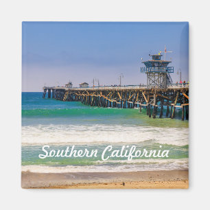 Southern California beach and pier in San Clemente Magnet