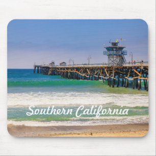 Southern California beach and pier in San Clemente Mouse Pad